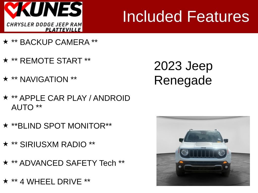 Used 2023 Jeep Renegade Latitude AWD/4WD image 2