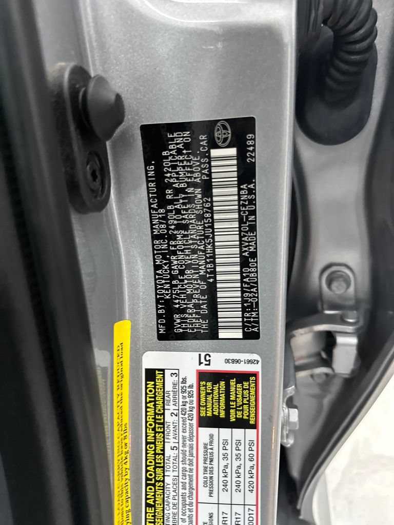 Used 2018 Toyota Camry LE FWD image 28