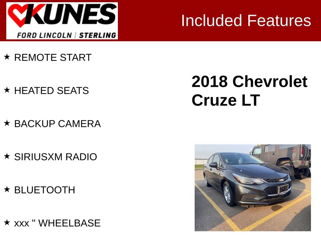Used 2018 Chevrolet Cruze LT w/ Convenience Package FWD image 2