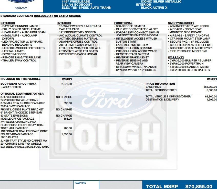 Used 2025 Ford F150 Lariat w/ Equipment Group 501A Mid AWD/4WD image 2