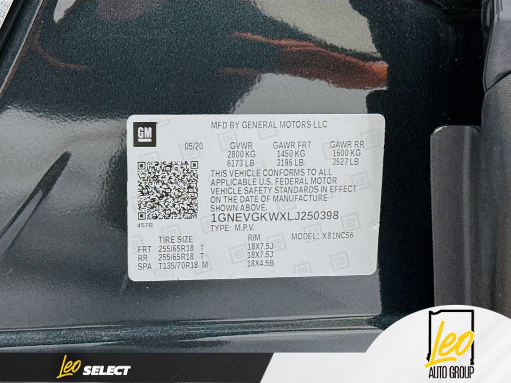 Used 2020 Chevrolet Traverse LT w/ Driver Confidence II Package AWD/4WD image 32