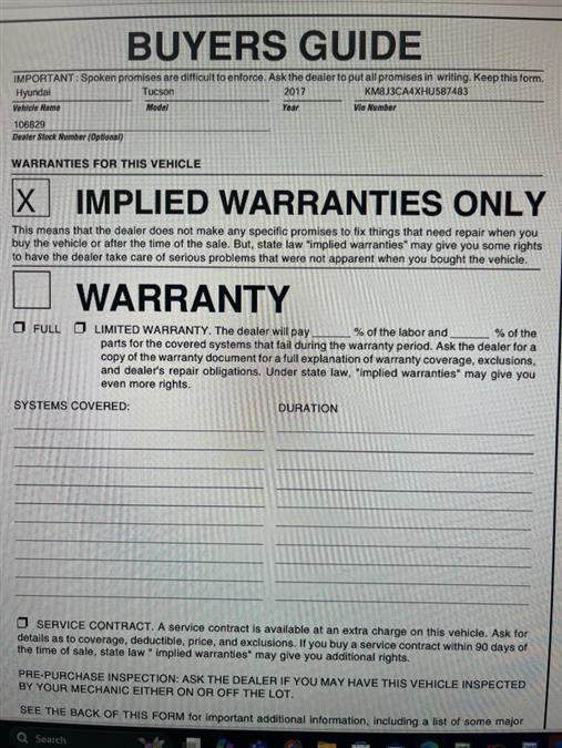 Used 2017 Hyundai Tucson SE image 10