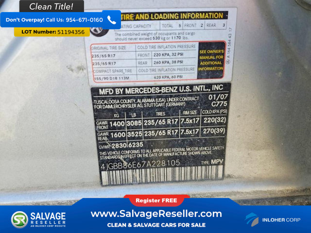 Used 2007 Mercedes-Benz ML 350 4MATIC image 16