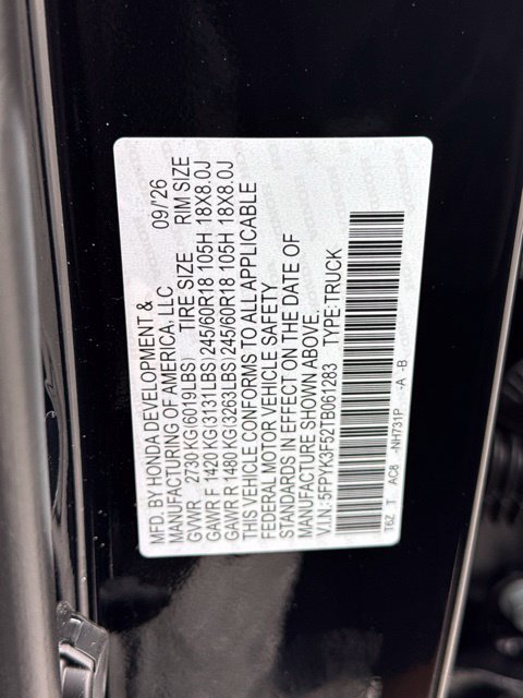 New 2026 Honda Ridgeline RTL image 24