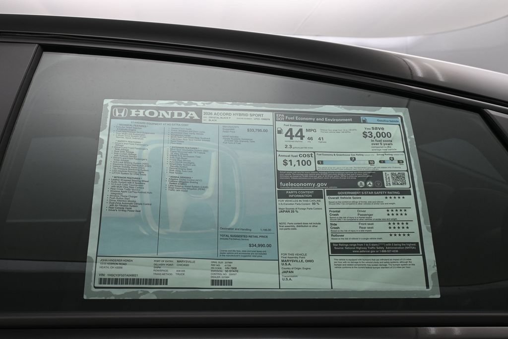 New 2026 Honda Accord Sport image 51