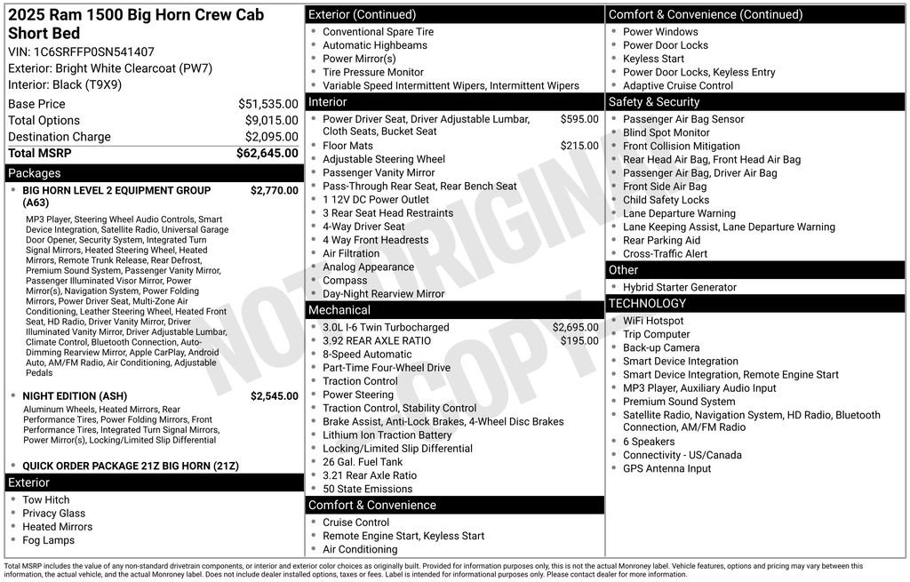 Used 2025 RAM 1500 Big Horn AWD/4WD image 6