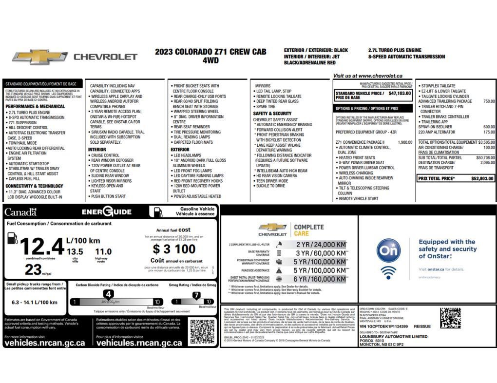 Used 2023 Chevrolet Colorado Z71 w/ Z71 Convenience Package 2 AWD/4WD image 2