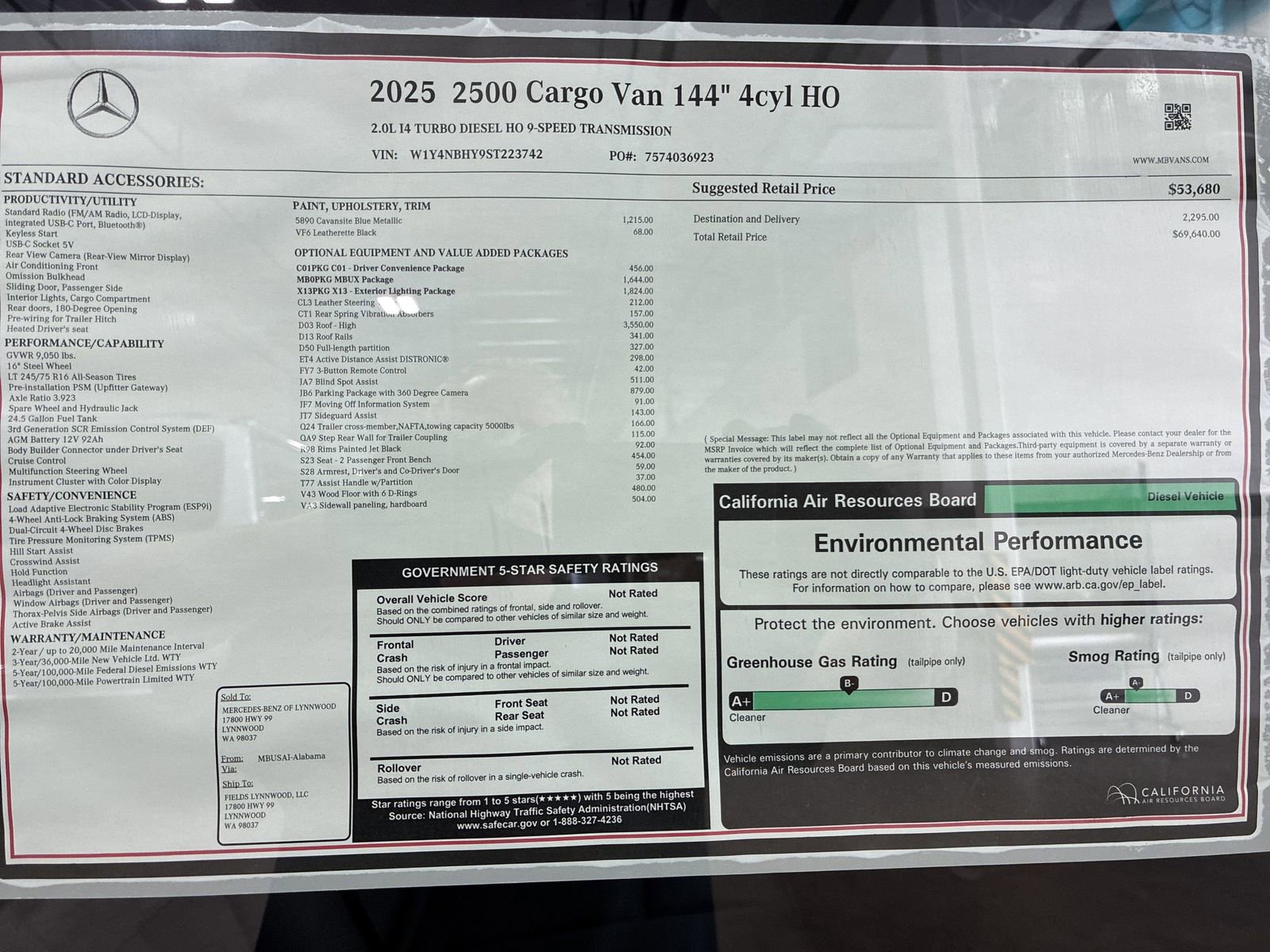 New 2025 Mercedes-Benz Sprinter 2500 image 20