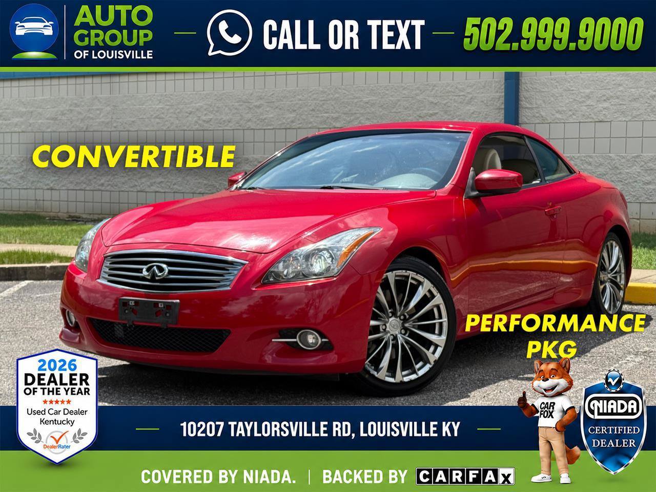 Used 2013 INFINITI G37 Convertible w/ Premium Pkg