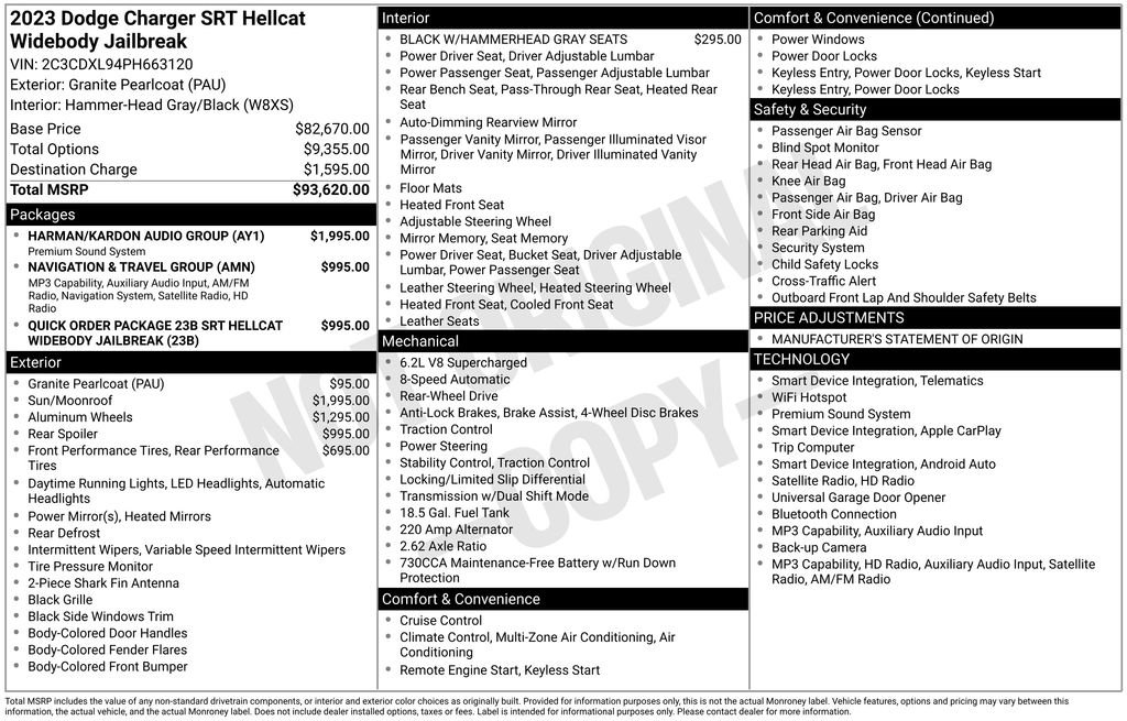 Used 2023 Dodge Charger SRT Hellcat w/ Harman/Kardon Audio Group image 41