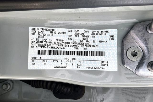 Used 2022 Ford Ranger XLT w/ Equipment Group 302A High image 16