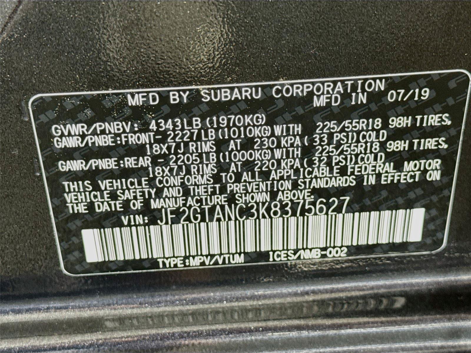 Used 2019 Subaru Crosstrek 2.0i Limited w/ Moonroof Package w/Navigation AWD/4WD image 26