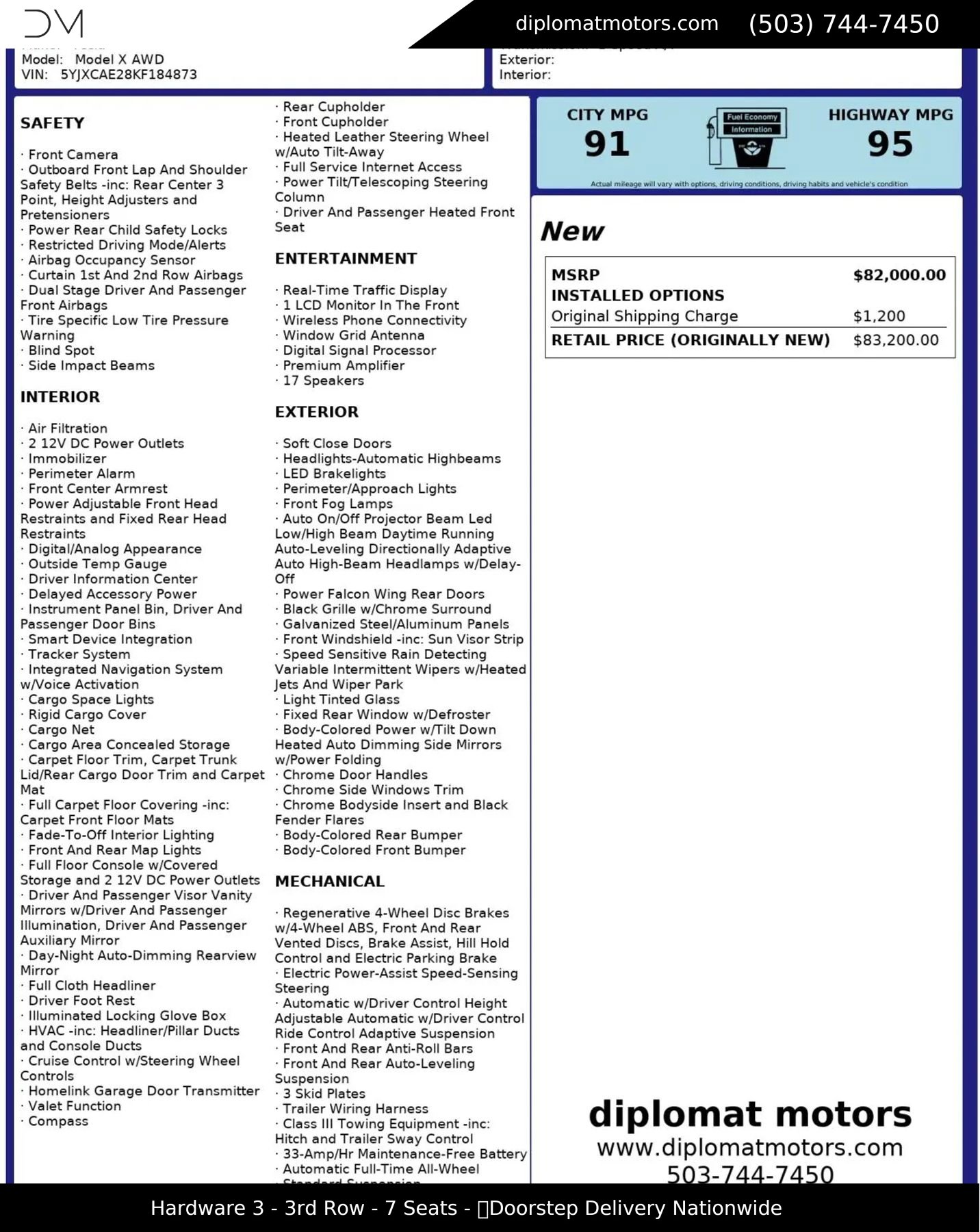 Used 2019 Tesla Model X Long Range image 2