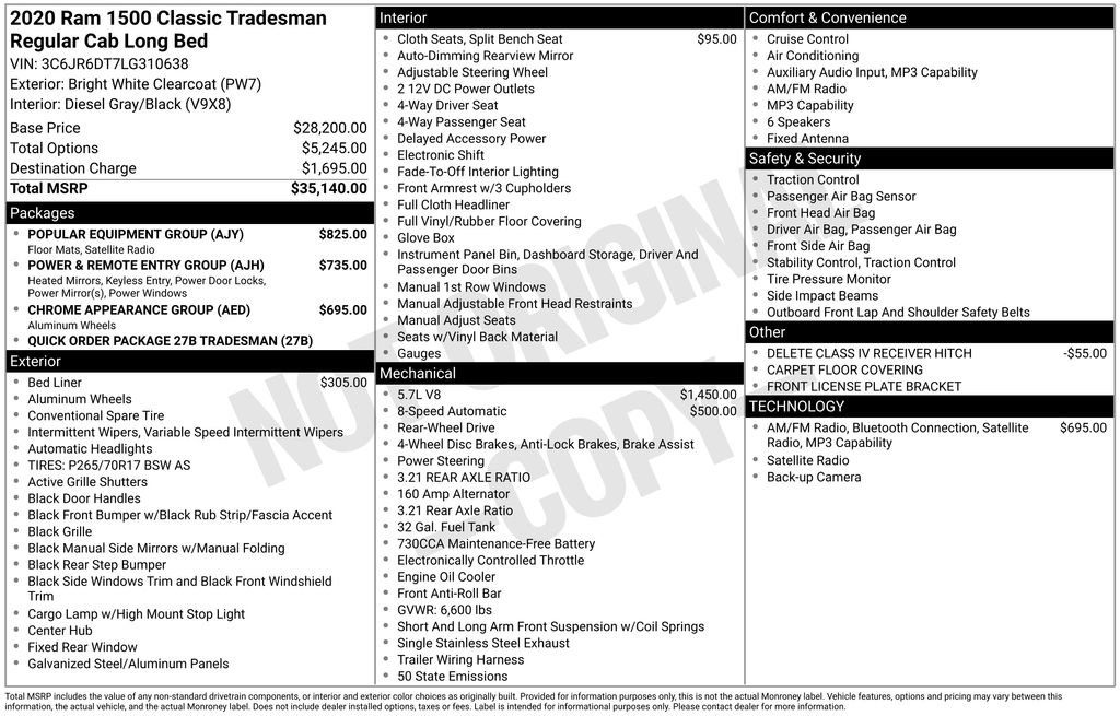 Used 2020 RAM 1500 Tradesman w/ Popular Equipment Group image 15