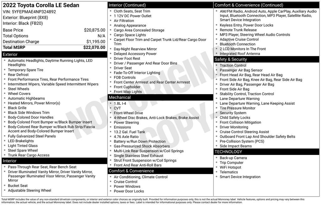 Used 2022 Toyota Corolla LE image 17