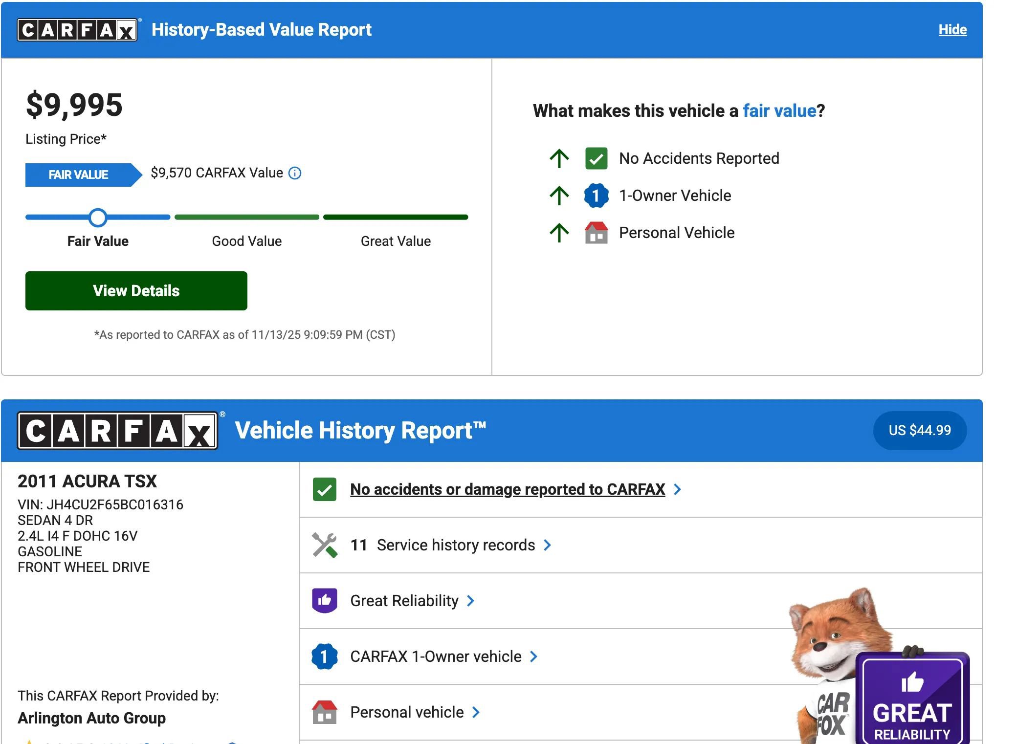 Used 2011 Acura TSX Special Edition image 2
