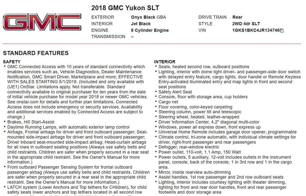 Used 2018 GMC Yukon SLT w/ Open Road Package image 18