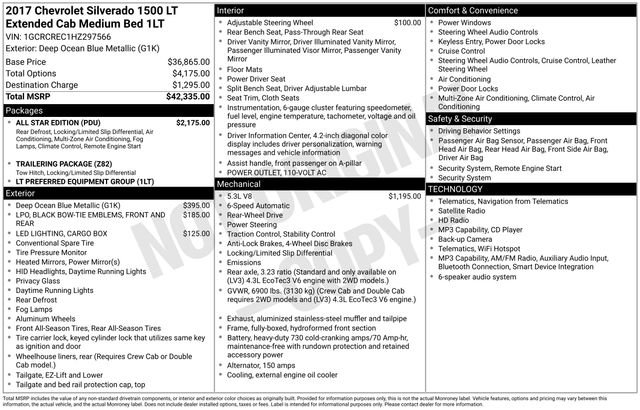 Used 2017 Chevrolet Silverado 1500 LT w/ All Star Edition image 5