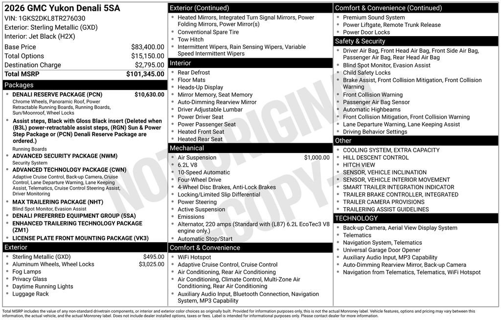 Used 2026 GMC Yukon Denali w/ Denali Reserve Package image 43