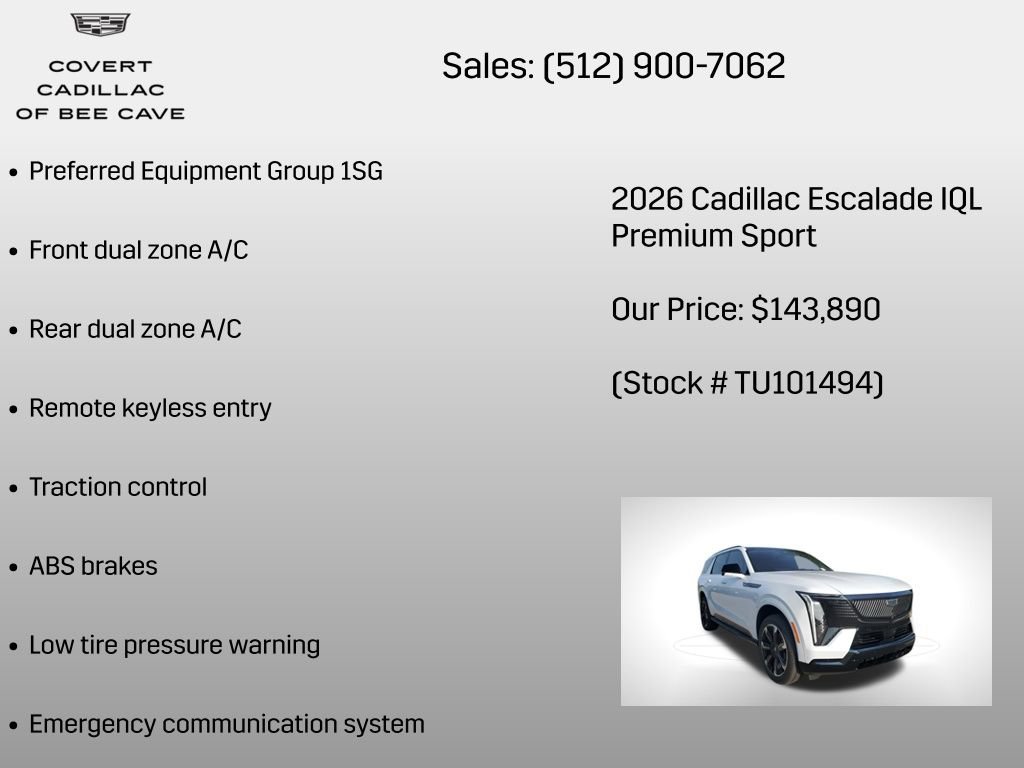 New 2026 Cadillac Escalade IQL Sport 2 image 6