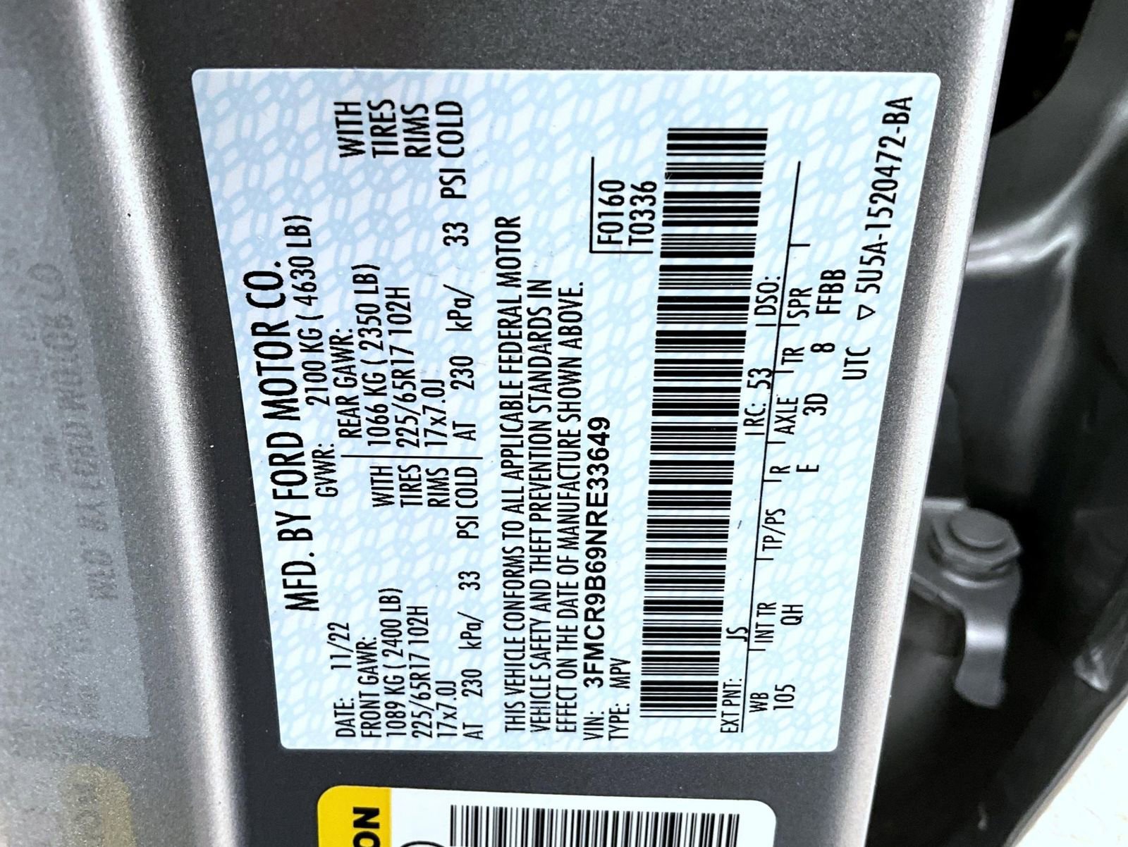 Used 2022 Ford Bronco Sport Big Bend w/ Convenience Package AWD/4WD image 26