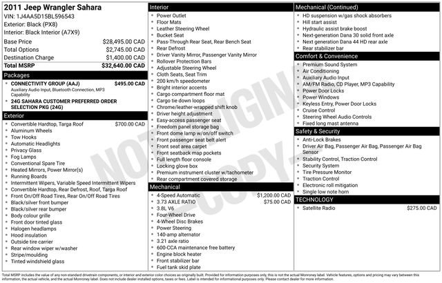 Used 2011 Jeep Wrangler Sahara w/ Connectivity Group image 17