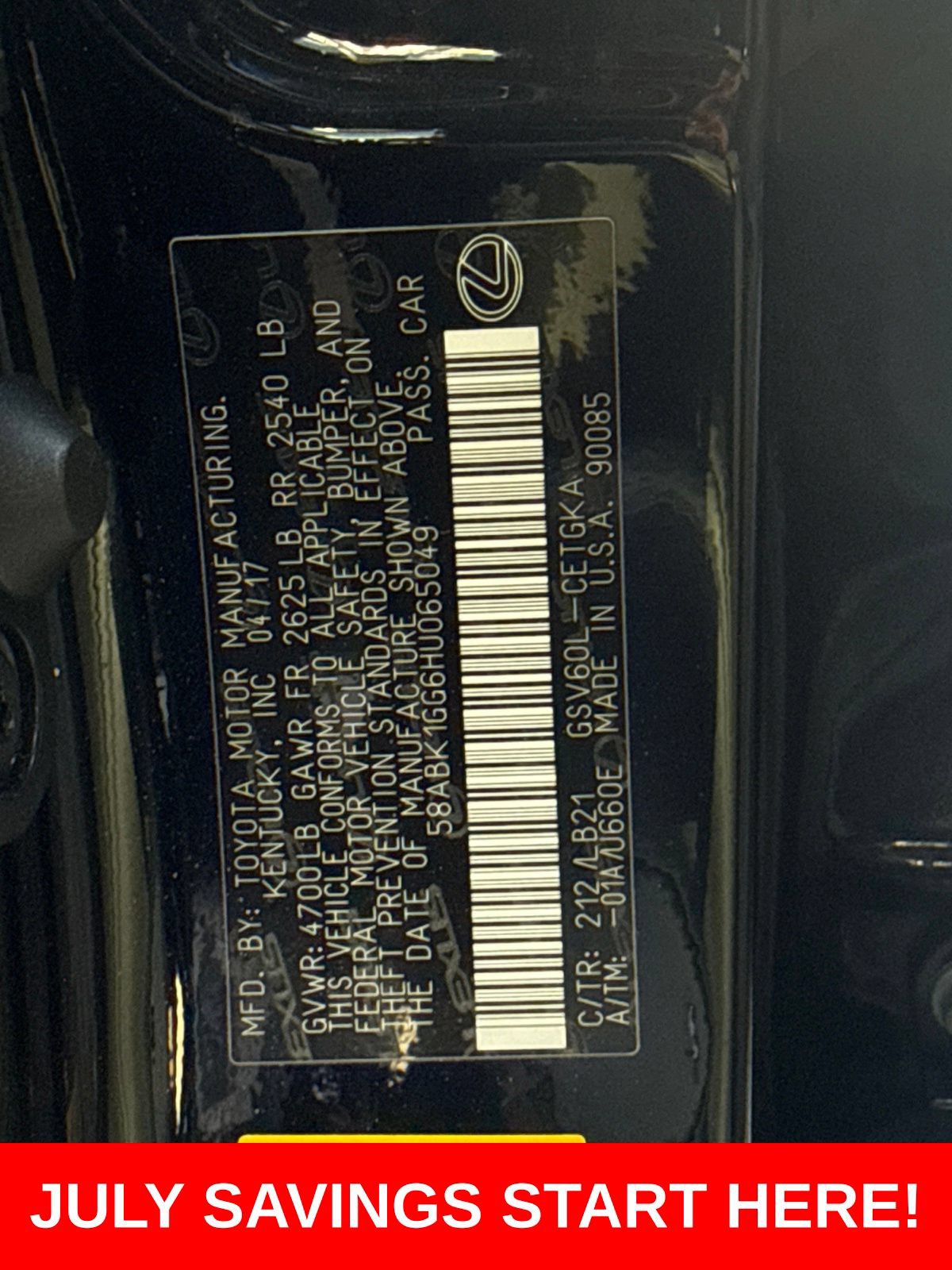 Used 2017 Lexus ES 350 FWD image 27