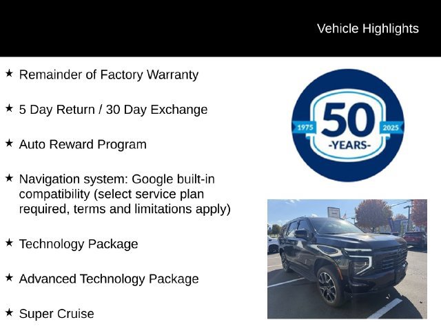 Used 2026 Chevrolet Tahoe RST w/ Advanced Technology Package AWD/4WD image 6