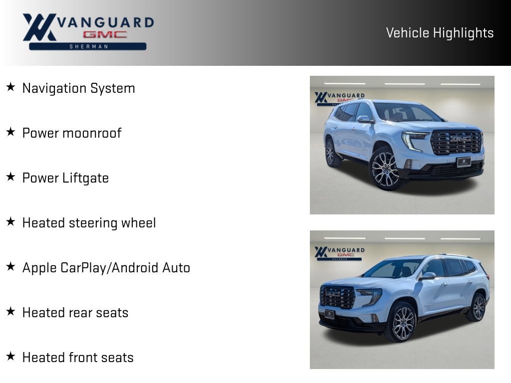 New 2026 GMC Acadia Denali Ultimate w/ LPO, Floor Liner Package AWD/4WD image 10