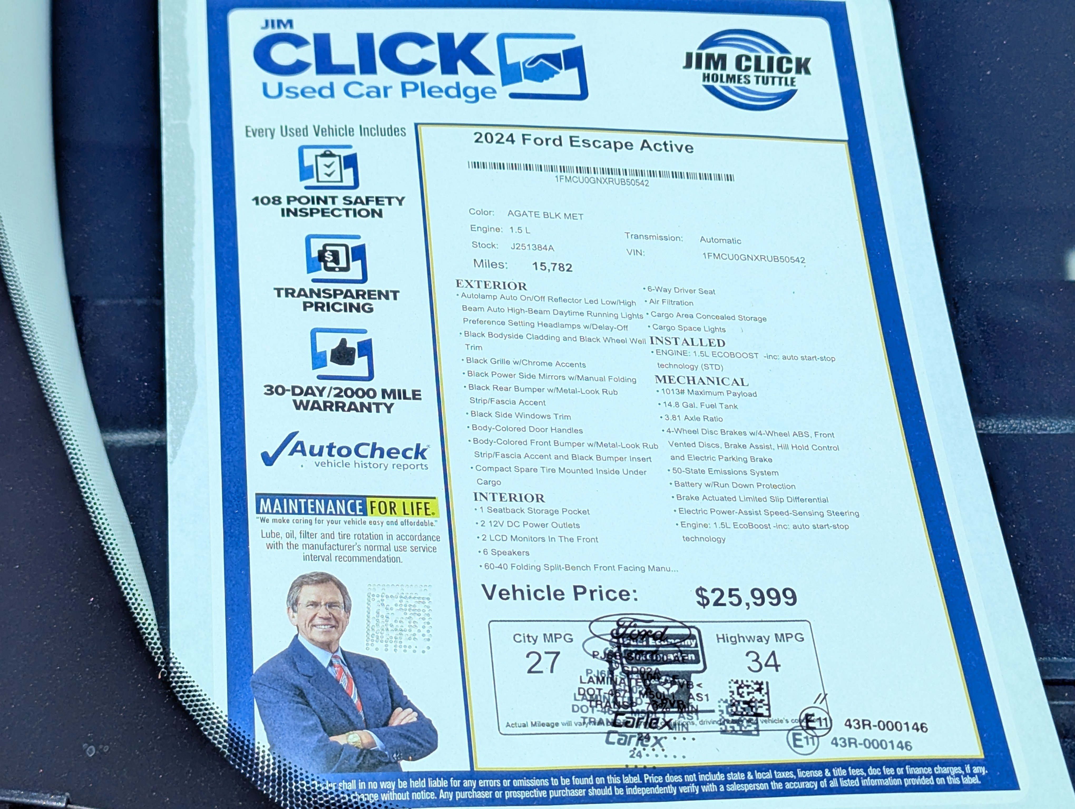 Certified 2024 Ford Escape Active image 13