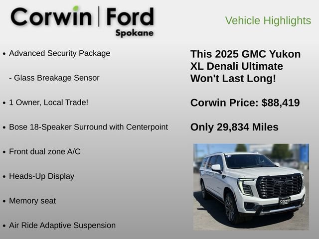 Used 2025 GMC Yukon XL Denali Ultimate AWD/4WD image 18
