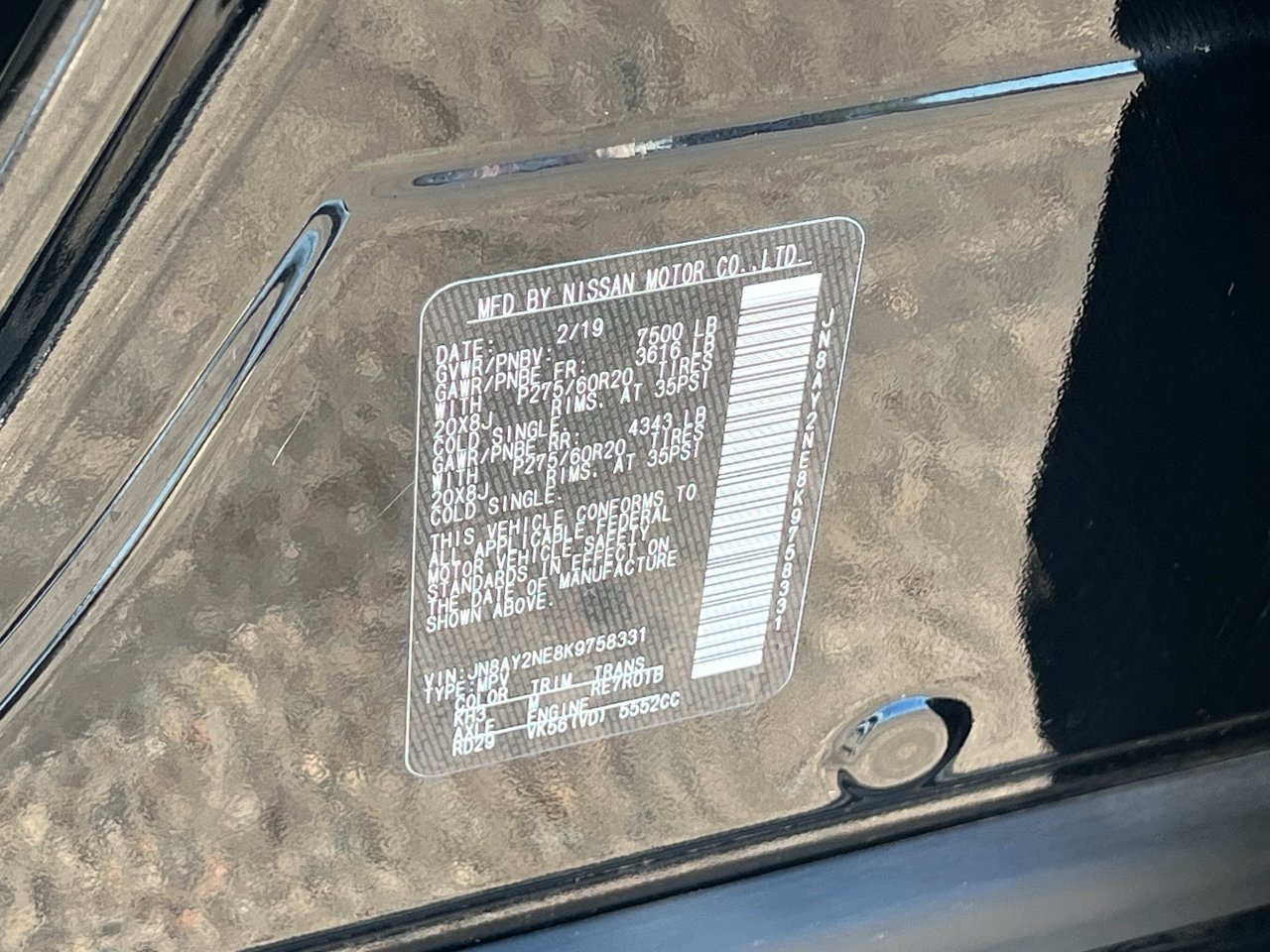 Used 2019 Nissan Armada Platinum w/ Captain's Chairs Package AWD/4WD image 32