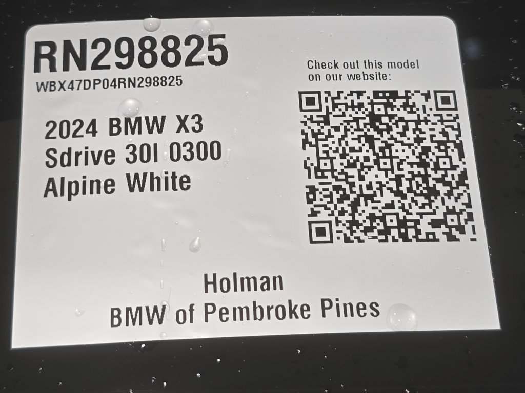 Certified 2024 BMW X3 sDrive30i w/ Premium Package w/ZPA RWD image 24