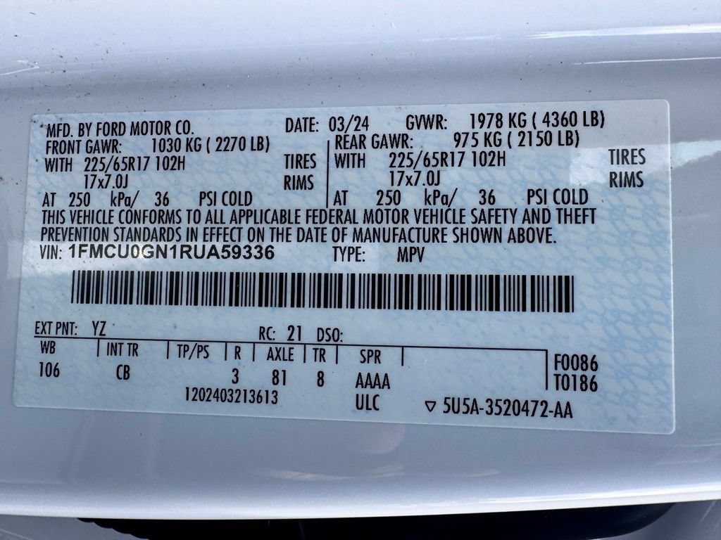 Used 2024 Ford Escape Active FWD image 43