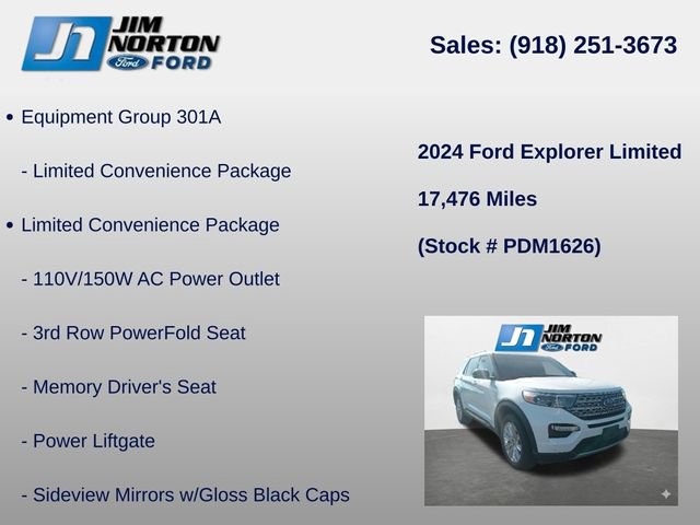 Used 2024 Ford Explorer Limited w/ Equipment Group 301A AWD/4WD image 8