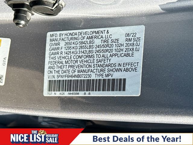 Certified 2022 Honda Pilot Touring image 36