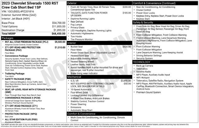 Used 2023 Chevrolet Silverado 1500 RST w/ RST All Star Premium Package AWD/4WD image 35