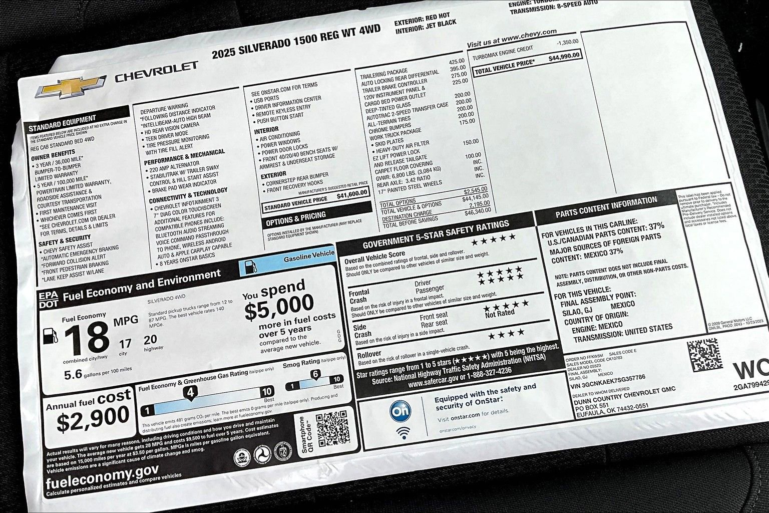 New 2025 Chevrolet Silverado 1500 W/T w/ Trailering Package image 13