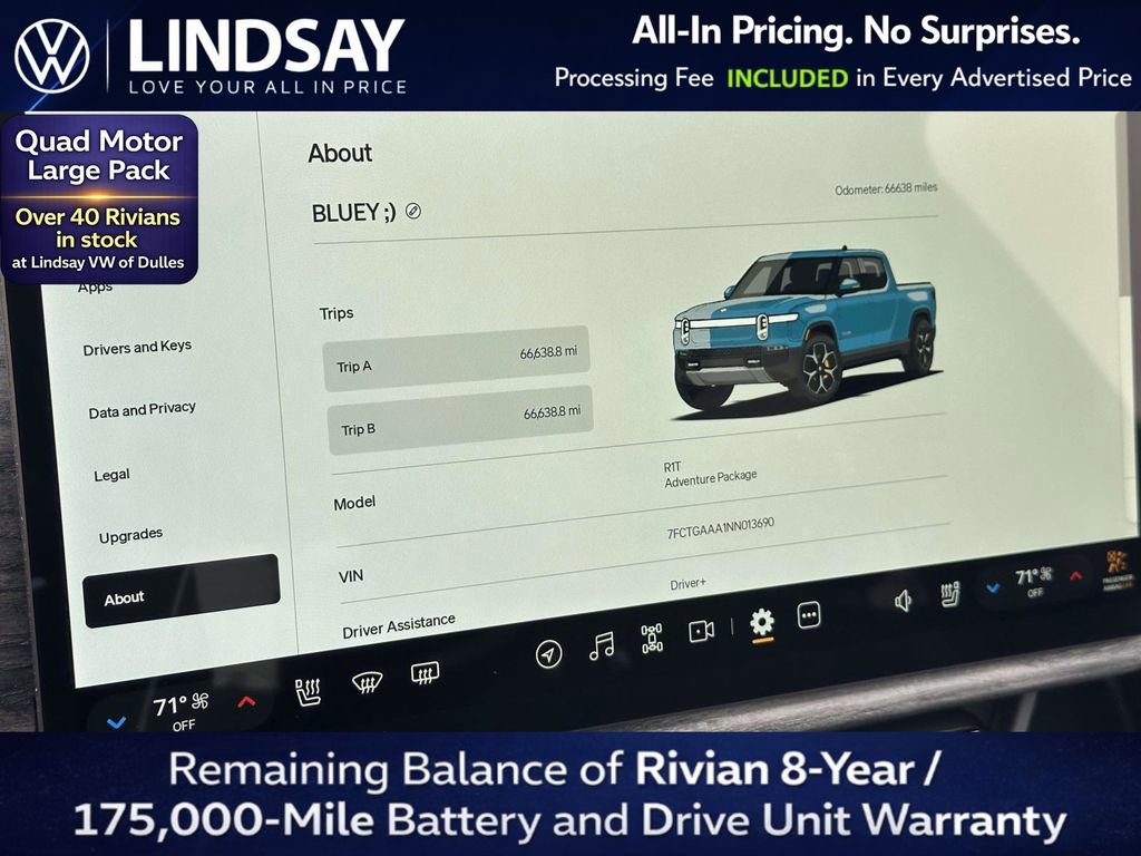 Used 2022 Rivian R1T Adventure AWD/4WD image 22
