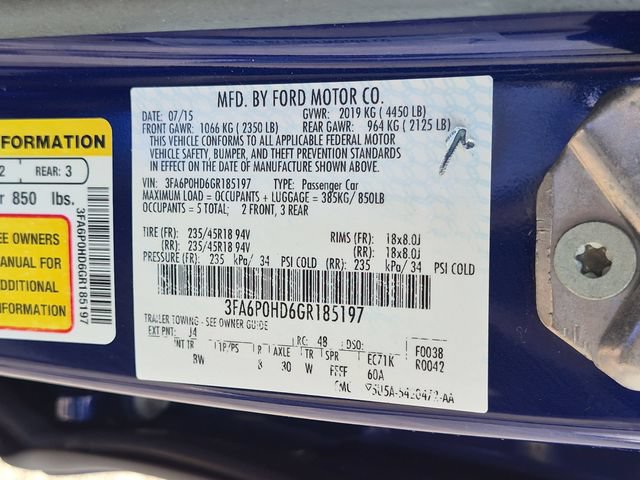 Used 2016 Ford Fusion SE w/ Equipment Group 202A FWD image 22