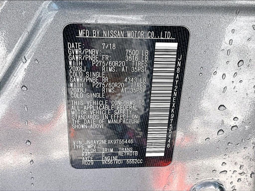 Used 2019 Nissan Armada Platinum w/ Captain's Chairs Package image 33