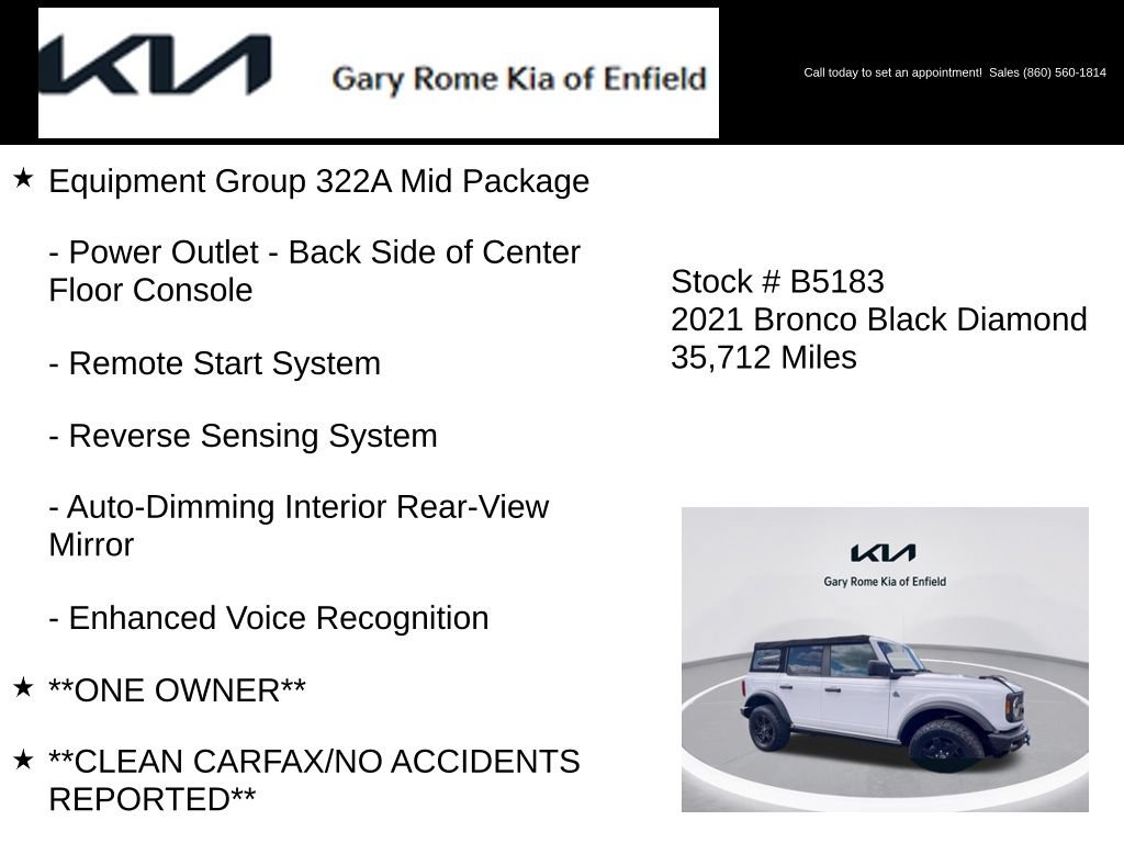 Used 2021 Ford Bronco Black Diamond AWD/4WD image 12