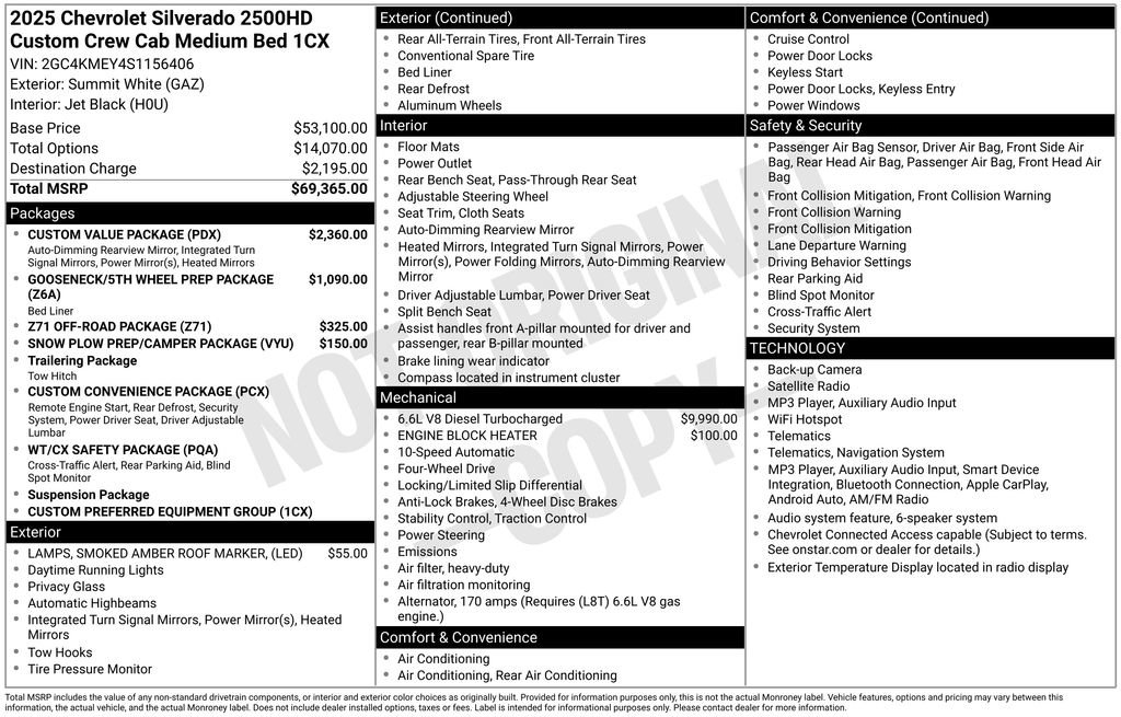 Used 2025 Chevrolet Silverado 2500 Custom w/ Custom Value Package AWD/4WD image 4