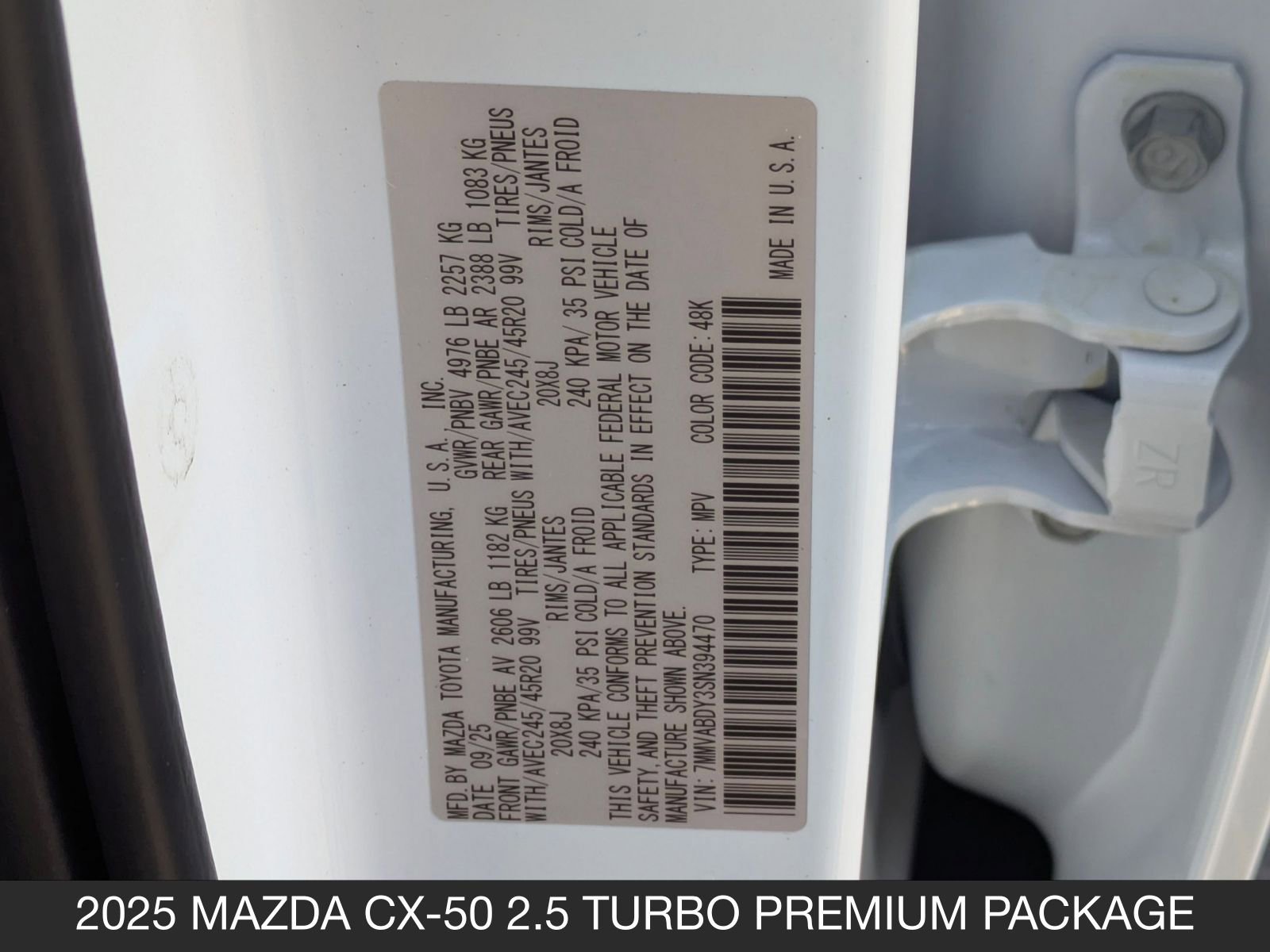 New 2025 MAZDA CX-50 AWD 2.5 Turbo w/ Cargo Package image 52