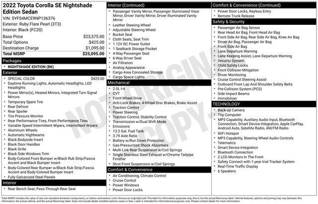 Certified 2022 Toyota Corolla SE FWD image 23