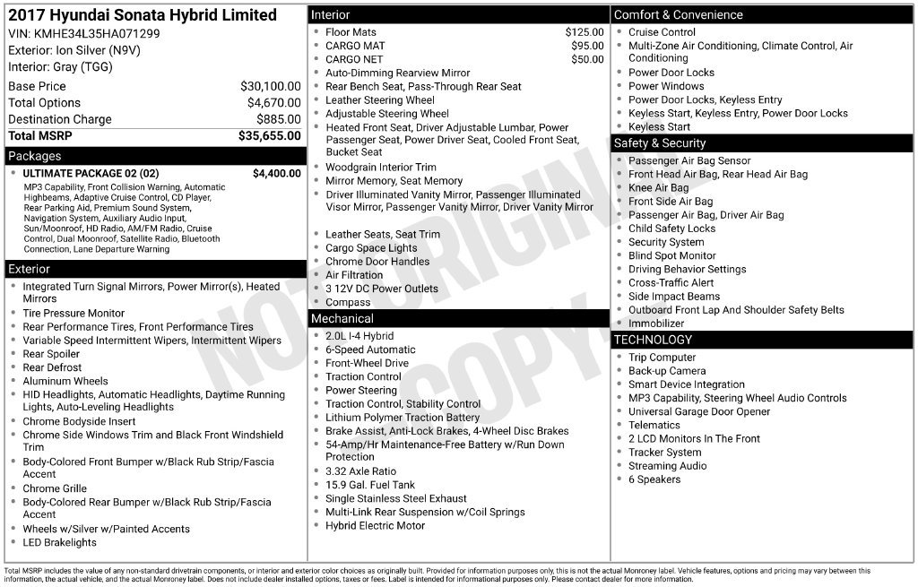 Used 2017 Hyundai Sonata Limited w/ Ultimate Package 02 FWD image 36
