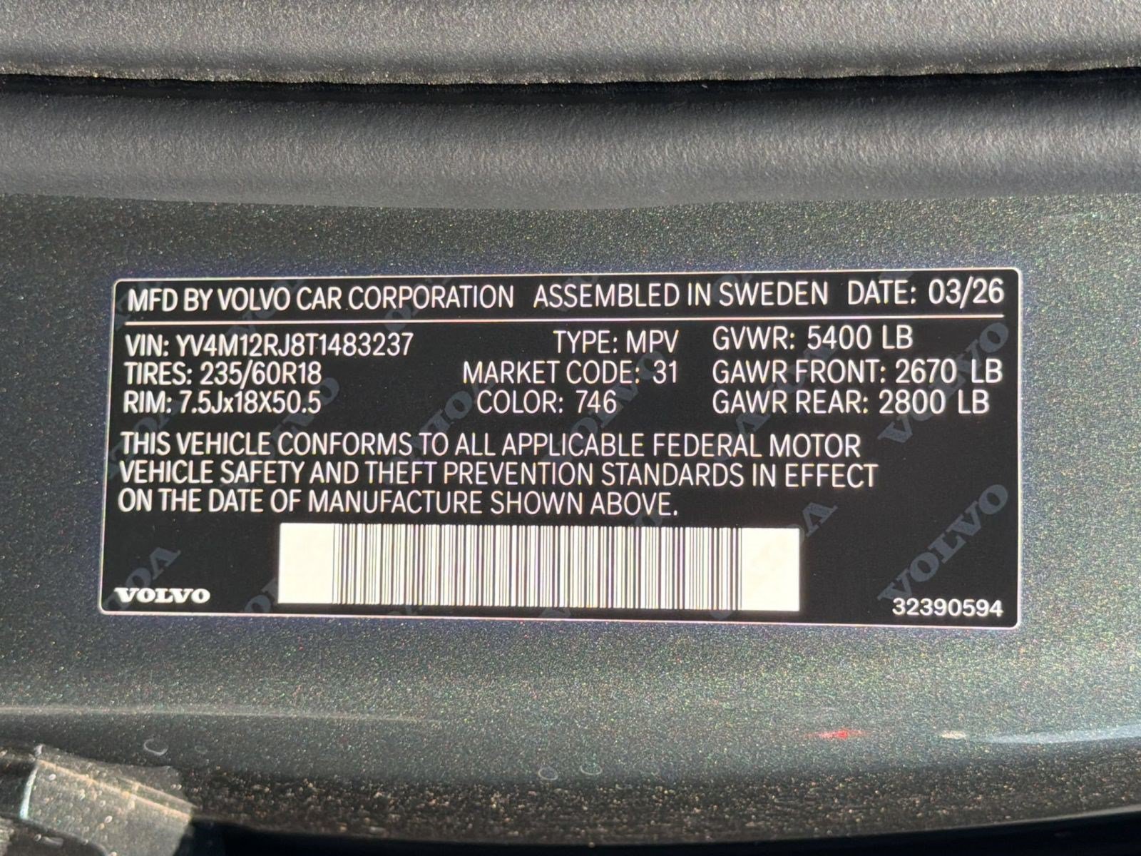 New 2026 Volvo XC60 B5 Core w/ Climate Package PRO AWD/4WD image 26