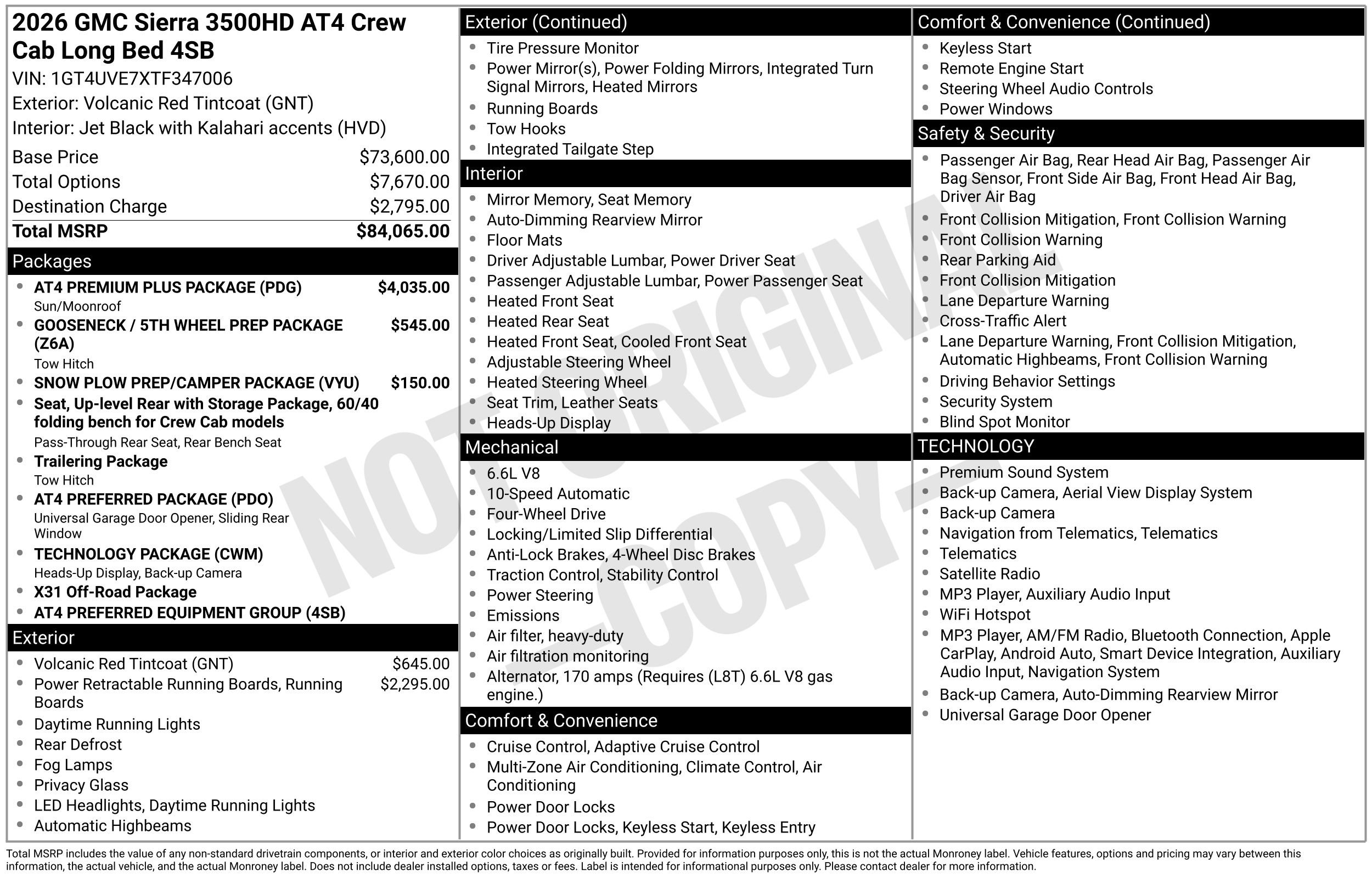 New 2026 GMC Sierra 3500 AT4 w/ AT4 Premium Plus Package AWD/4WD image 3