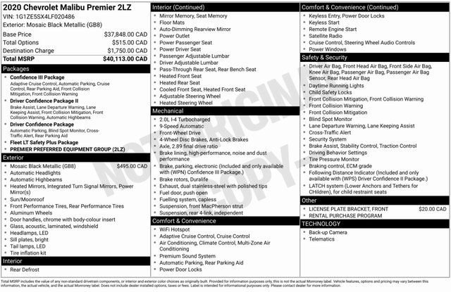 Used 2020 Chevrolet Malibu Premier image 3