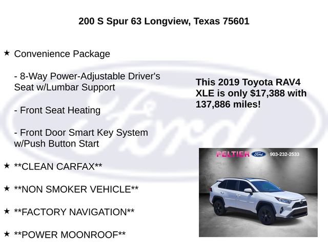 Used 2019 Toyota RAV4 XLE w/ Convenience Package FWD image 5
